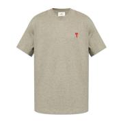 Ami Paris T-shirt med logotyp Gray, Herr