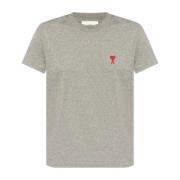 Ami Paris T-shirt med logotyp Gray, Dam