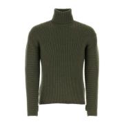 Kenzo Militärstil Ullblandad Tröja Green, Herr