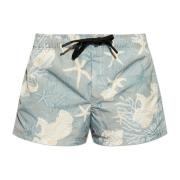 Versace Badshorts med 'Barocco Sea' mönster Multicolor, Herr