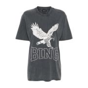 Anine Bing Retro Eagle T-Shirt Gray, Dam