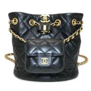 Chanel Vintage Pre-owned Laeder ryggsckar Black, Dam