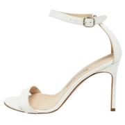 Manolo Blahnik Pre-owned Pre-owned Laeder sandaler White, Dam