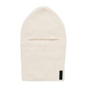 Soulland Klassisk Balaclava Mössa i Cashmere Blandning White, Unisex