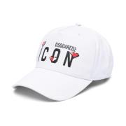 Dsquared2 Icon Logo Baseball Cap Vit White, Dam