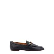 Tod's Läder Loafer med T-Ring Detalj Black, Dam