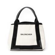 Balenciaga Vintage Pre-owned Canvas handvskor Beige, Dam