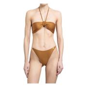 Tom Ford Guld Pecan High-Waisted Bikini Set Brown, Dam