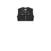 Courrèges Vests Black, Dam