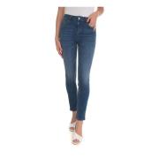 Liu Jo Högmidjade Slim-Fit Denim Jeans Blue, Dam