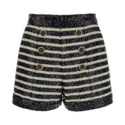 Balmain Paljett Rand Shorts Multicolor, Dam