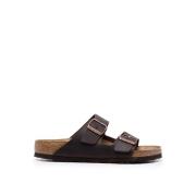 Birkenstock Arizona Oljat Läder Sandaler Brown, Herr