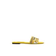 Dolce & Gabbana Slides med logotyp Yellow, Dam