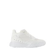 Alexander McQueen Vita Läder Court Sneakers White, Herr