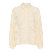 Soaked in Luxury Elegant Sandshell Skjortblus Beige, Dam