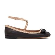 Valentino Garavani Rockstud Ballerinaskor Black, Dam