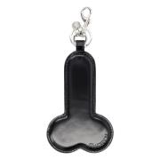 JW Anderson Svart Läder Phallus Nyckelhållare Black, Unisex