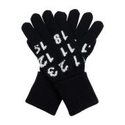 MM6 Maison Margiela Handskar med logotyp Black, Dam