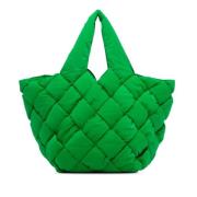 Bottega Veneta Vintage Pre-owned Nylon totevskor Green, Dam