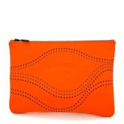 Hermès Vintage Pre-owned Tyg kuvertvskor Orange, Dam