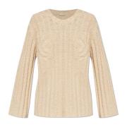 By Malene Birger Randig Tröja Cirra Beige, Dam