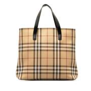 Burberry Vintage Pre-owned Canvas totevskor Beige, Dam