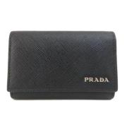 Prada Vintage Pre-owned Laeder nyckelhllare Black, Dam