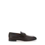 Salvatore Ferragamo Brun Läder Loafers Slip-on Stil Brown, Herr