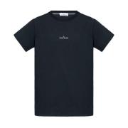 Stone Island Blå Jersey T-shirt med Compass Logo Blue, Herr