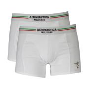 Aeronautica Militare Bomullsboxers med Logomärke White, Herr