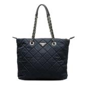 Prada Vintage Pre-owned Nylon prada-vskor Blue, Dam