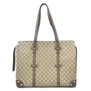 Gucci Vintage Pre-owned Canvas axelremsvskor Brown, Dam