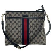 Gucci Vintage Pre-owned Canvas axelremsvskor Blue, Dam