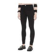 Liu Jo Slim Svarta Jerseybyxor Black, Dam