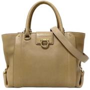 Salvatore Ferragamo Pre-owned Pre-owned Tyg handvskor Beige, Dam