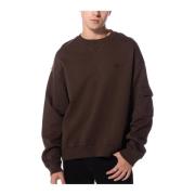 Patta Ficka Crewneck Sweater Brown, Herr