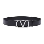 Valentino Garavani Nero Buckle Bälte Black, Herr