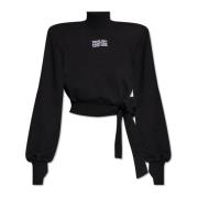 Versace Jeans Couture Sweatshirt med logotyp Black, Dam