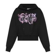 Versace Jeans Couture Sweatshirt med logotyp Black, Dam