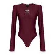 Versace Jeans Couture Bodysuit med logotyp Purple, Dam