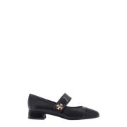 Tory Burch Svarta Ballerinaskor med Läderrem Black, Dam