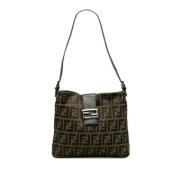 Fendi Vintage Pre-owned Canvas axelremsvskor Brown, Dam