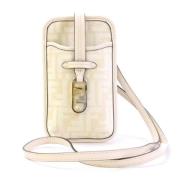 Fendi Vintage Pre-owned Laeder axelremsvskor Beige, Dam