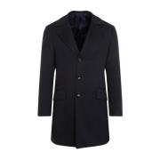 Kiton Blå Caban Coat Blue, Herr