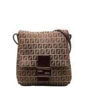 Fendi Vintage Pre-owned Canvas axelremsvskor Brown, Dam