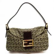 Fendi Vintage Pre-owned Canvas axelremsvskor Brown, Dam