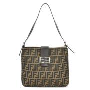 Fendi Vintage Pre-owned Canvas axelremsvskor Brown, Dam