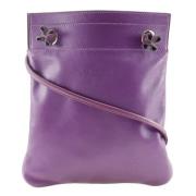 Hermès Vintage Pre-owned Tyg axelremsvskor Purple, Dam