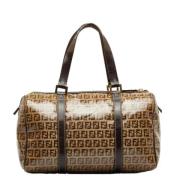 Fendi Vintage Pre-owned Plast handvskor Brown, Dam