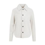 Bottega Veneta Pop Corn Shearling Jacket White, Dam